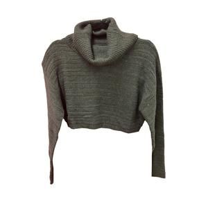 NEW COTTON CANDY women's cropped sweater in charcoal